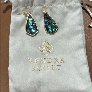 Kendra Scott Iridescent Blue and Silver Earrings